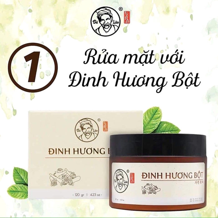 Bột Đinh Hương Bà Lão Rửa Mặt 120g – Trị Mụn Từ Đinh Hương