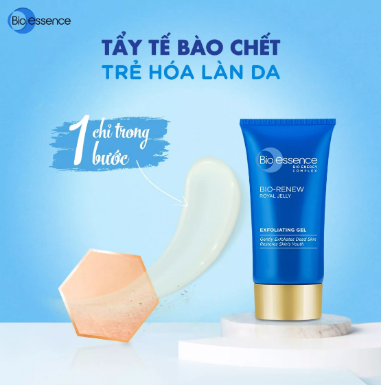 Gel Tẩy Tế Bào Chết Bio-essence Tinh Chất Sữa Ong Chúa 60g Bio-Essence Renew Exfoliating Gel
