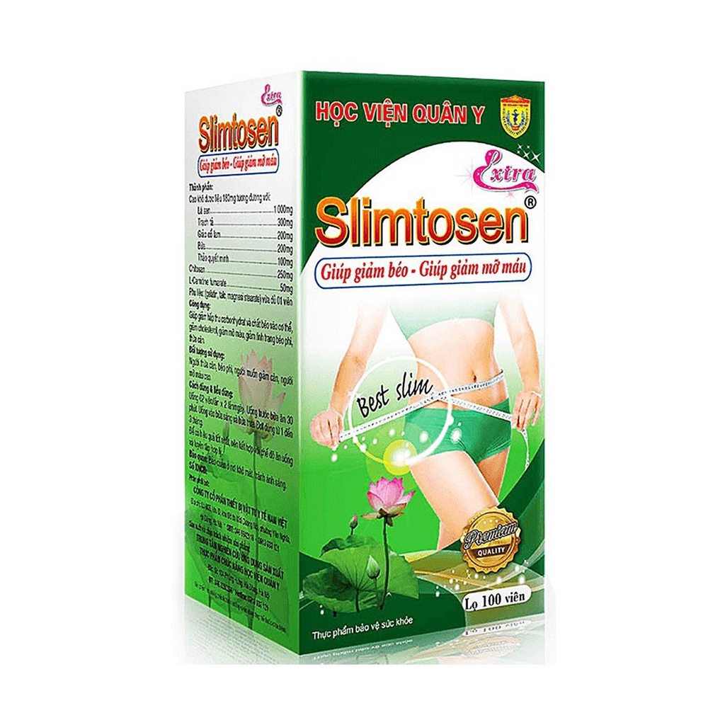Viên Nang Giảm Cân Slimtosen Extra HVQY (Hộp 100 Viên)