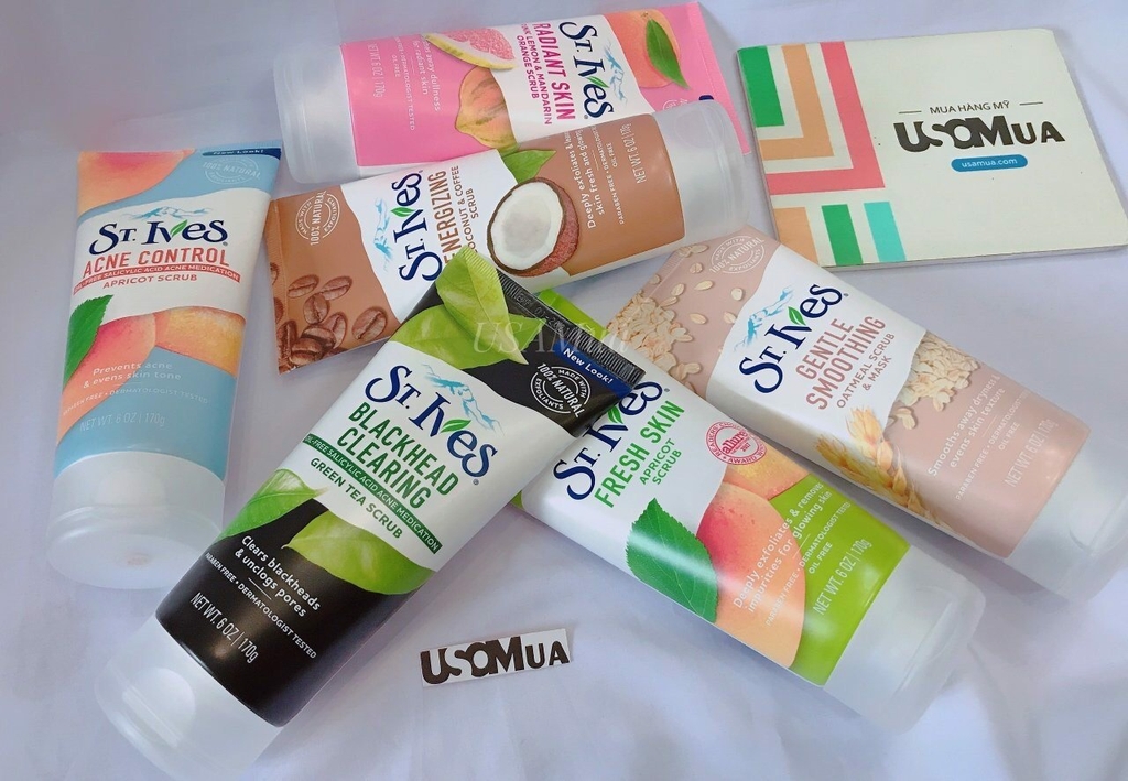 Sữa Rửa Mặt Tẩy Tế Bào Chết Quả Mơ Ngừa Mụn St.Ives 170g Blemish Control Apricot Scrub