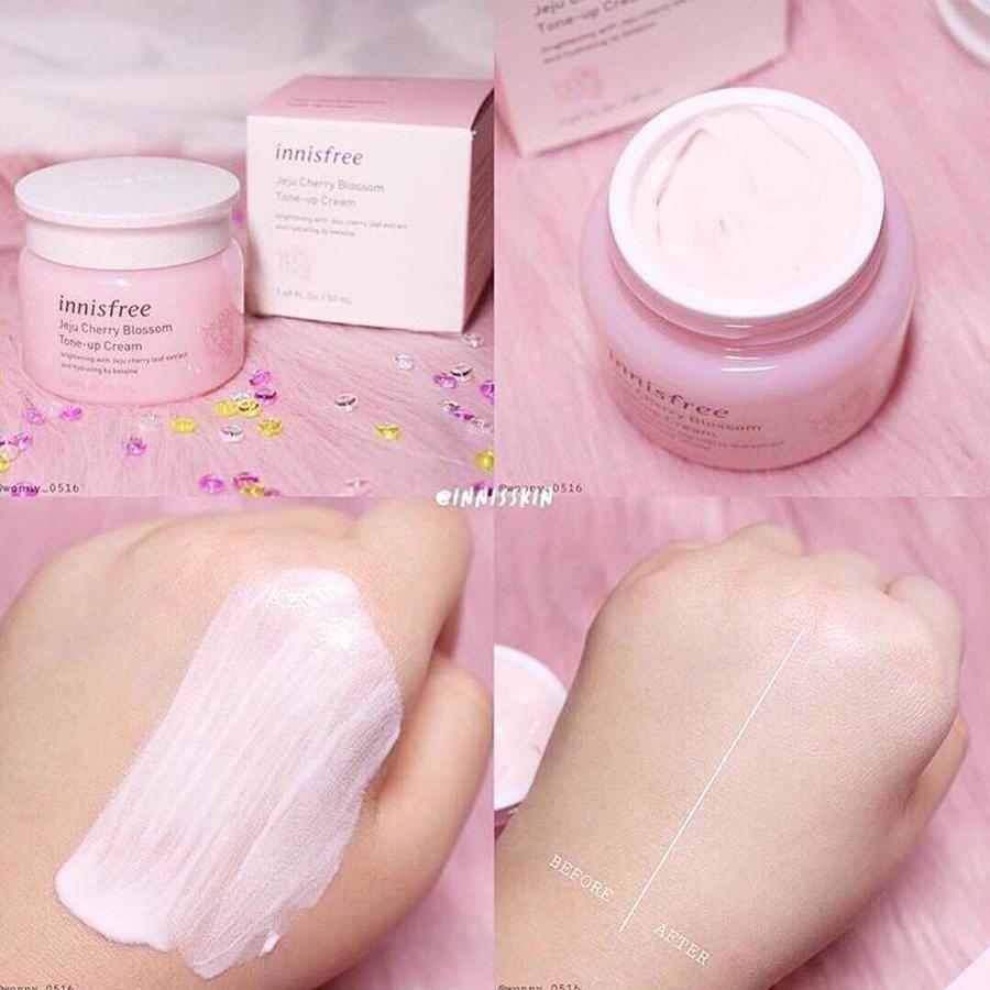 Kem Dưỡng Trắng Da Innisfree Jeju Cherry Blossom Tone Up Cream