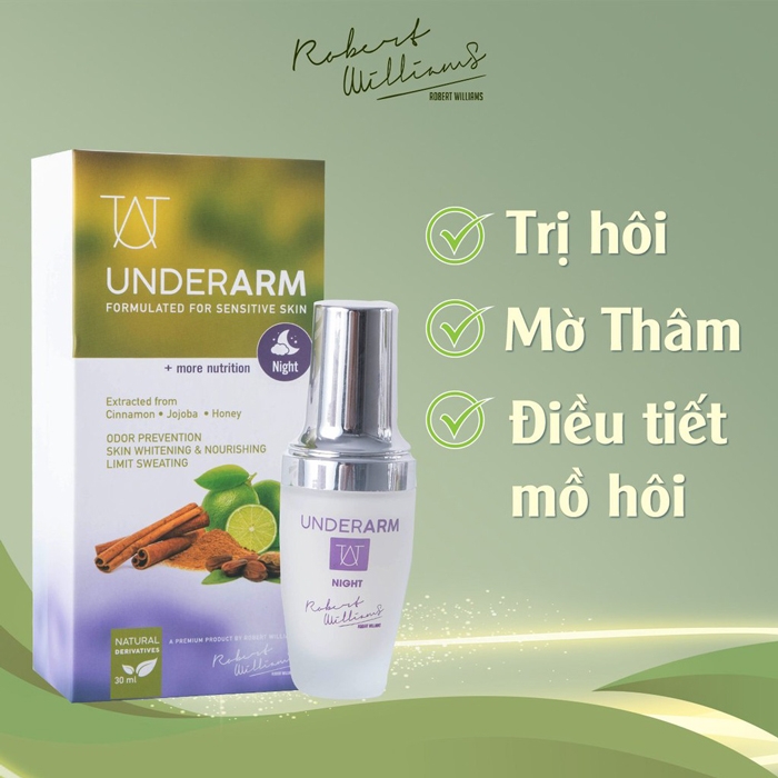 Serum Nách Robert Williams - Trị Dứt Điểm Hôi Nách Dưỡng Da Trắng Mịn