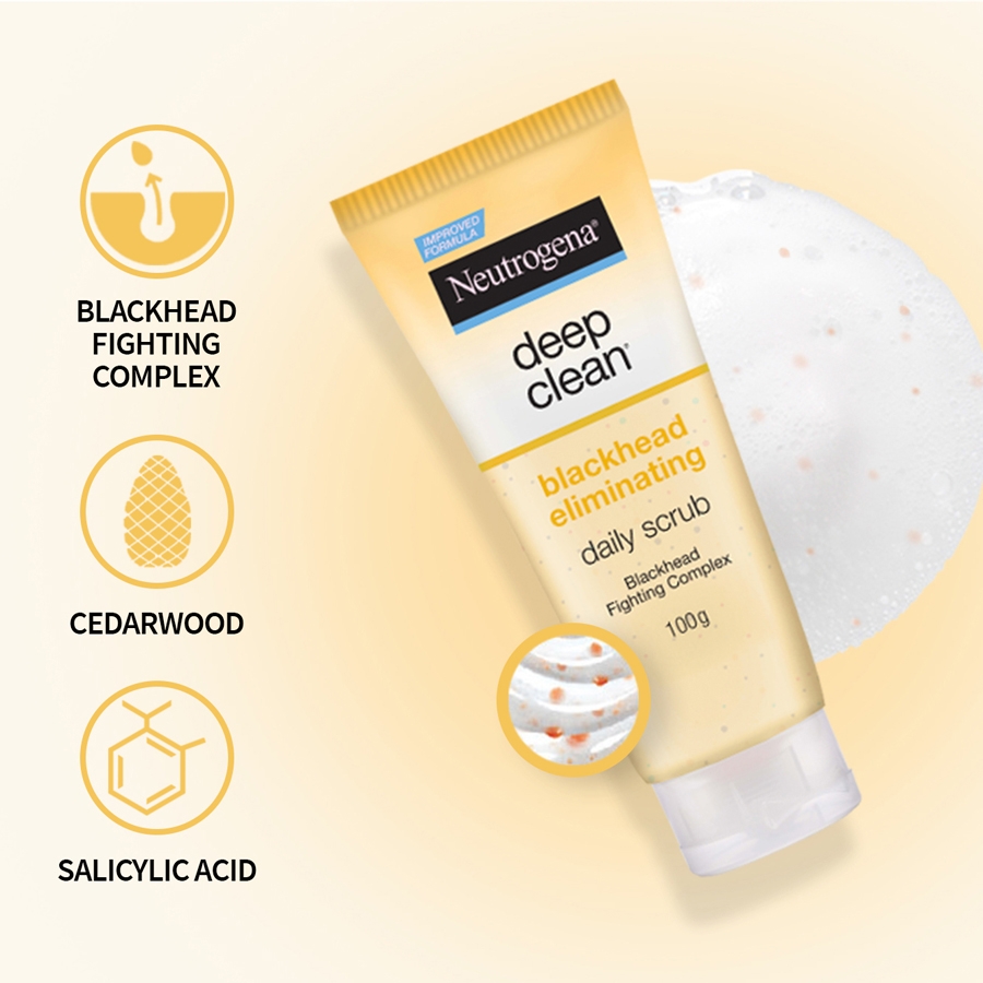 Sữa Rửa Mặt Neutrogena Ngăn Ngừa Mụn Đầu Đen 100g Blackhead Eliminating Scrub