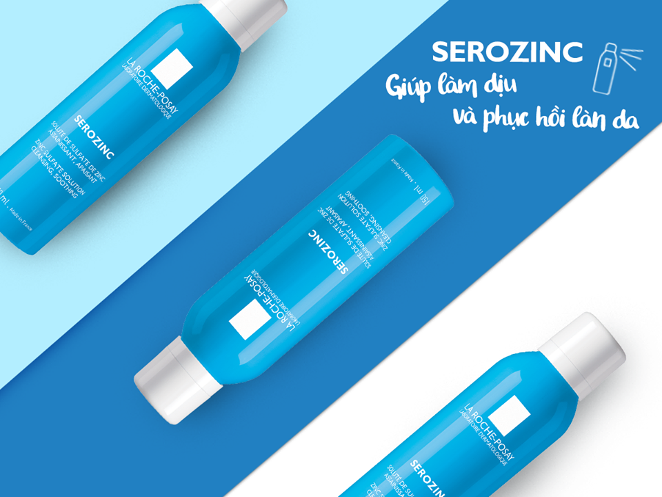 Xịt Khoáng La Roche-Posay Làm Sạch & Dịu Da Dầu Mụn 50ml Serozinc Zinc Sulfate Solution Cleansing, Soothing