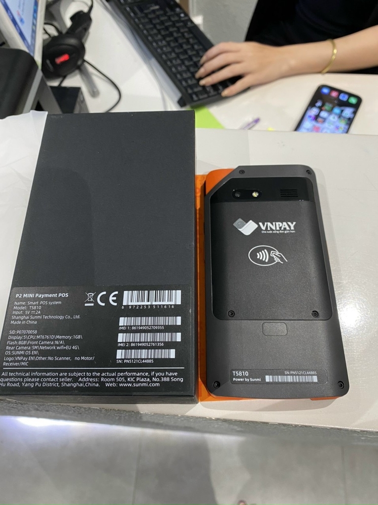 Máy Pos Quẹt Thẻ Cầm Tay P2 Mini - VNPAY