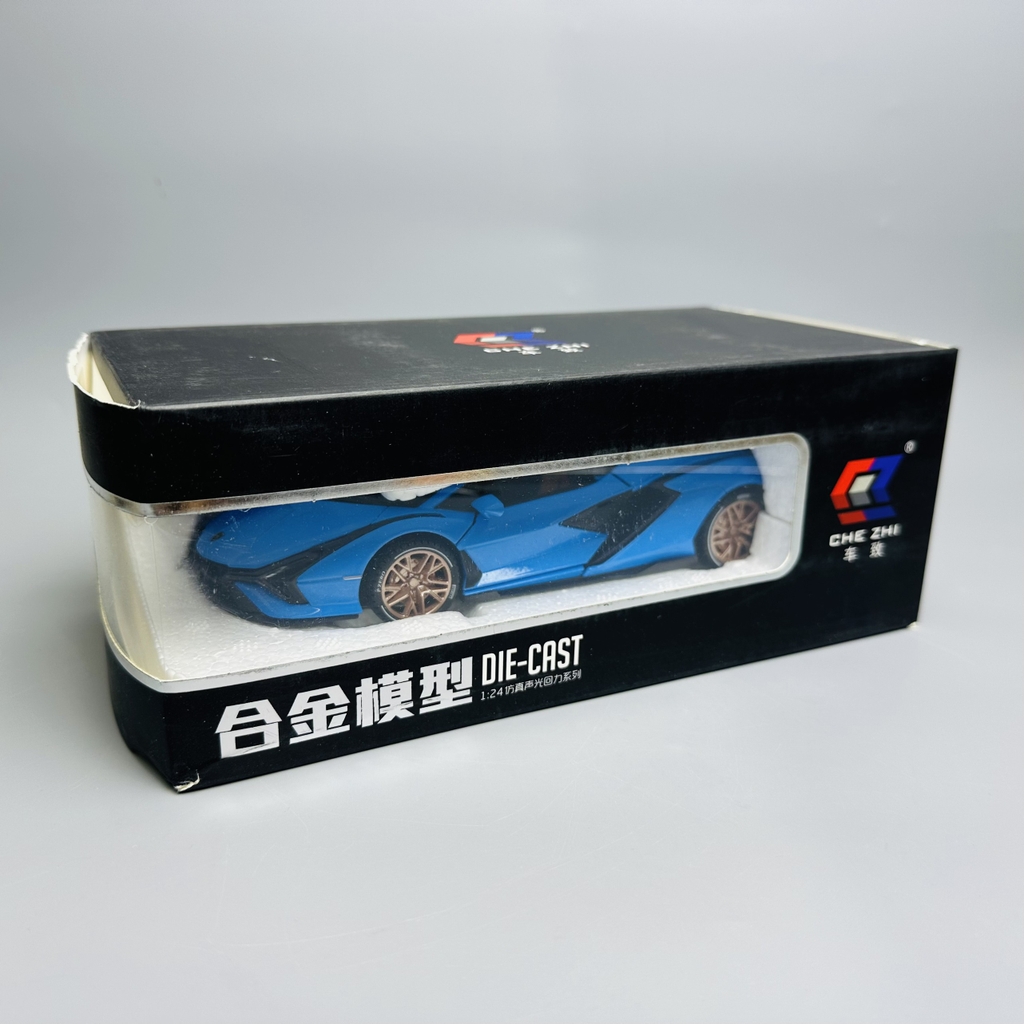 Mô Hình Xe lamborgini xanh dương 1:24 Hợp kim - Có tiếng - đèn pha sáng - Dài 21cm - rộng 9cm - cao 5cm - nặng ~ 800gram - FULL BOX : box màu SKU : oto228 - N3-K7-T3-S4