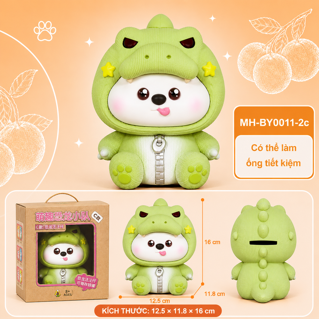 Mô Hình Các Con Vật Cosplay Khủng Long size nhỡ KT 12.5*11.8*16 cm - SKU : MH-BY0011-2 - ( VAT : MH003 )