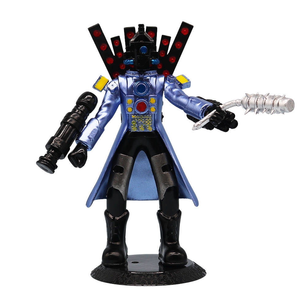 Mô Hình Titan Audio Man Toilet Man áo xanh cầm chuỳ nhân vật trong Skibidi Toilet - Cao 17cm - nặng 200Gram - Bọc túi OPP - No Box K22-T2-S3