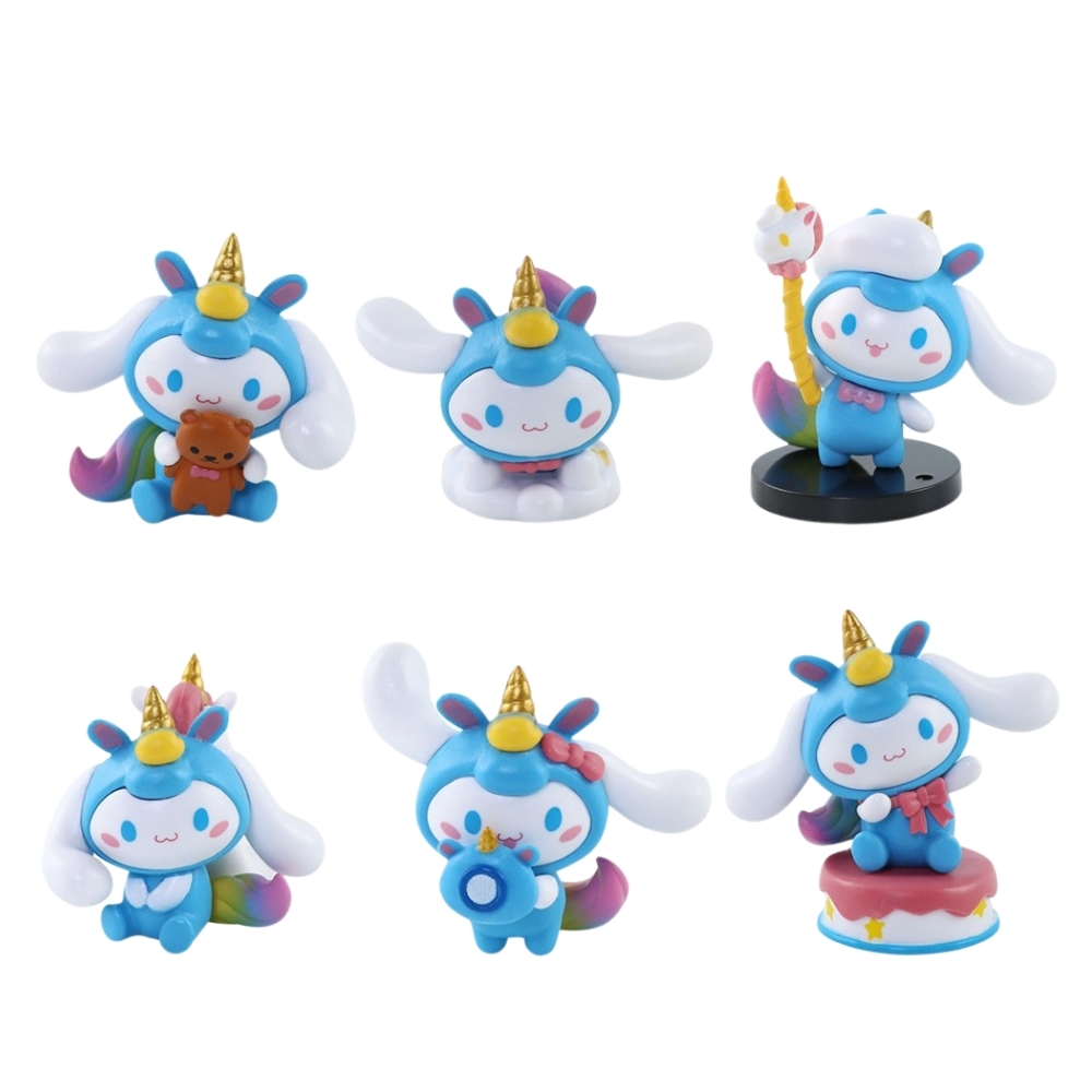 ( Giá 1 con - Bộ 6 con - Đặt Số Lượng 6 ) - Mô hình kuromi Bộ 6 Melody Kuromi Bản đẹp - cao 5-7cm - Nặng 300gram - Bọc Túi Opp - Hộp Màu - (VAT : G873-78) M-1