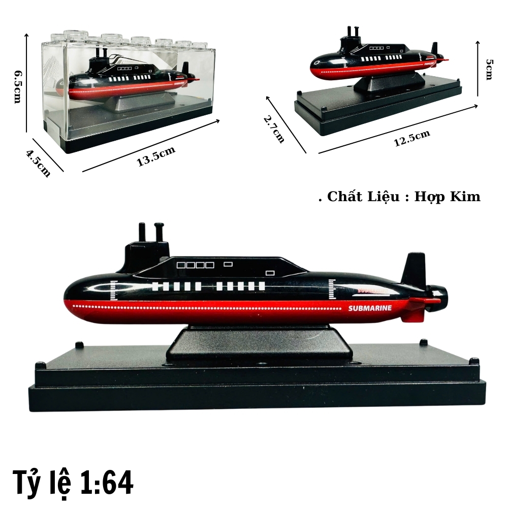Mô Hình Tàu Ngầm tỉ lệ 1:64 chất liệu hợp kim - SKU : oto-YM905239 - ( VAT : 003-05-20 )T1-k1-t2-s1,2,3,4