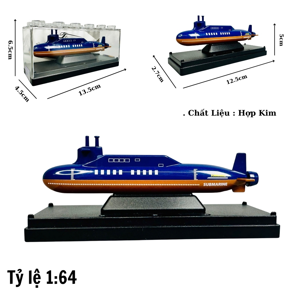 Mô Hình Tàu Ngầm tỉ lệ 1:64 chất liệu hợp kim - SKU : oto-YM905239 - ( VAT : 003-05-20 )T1-k1-t2-s1,2,3,4