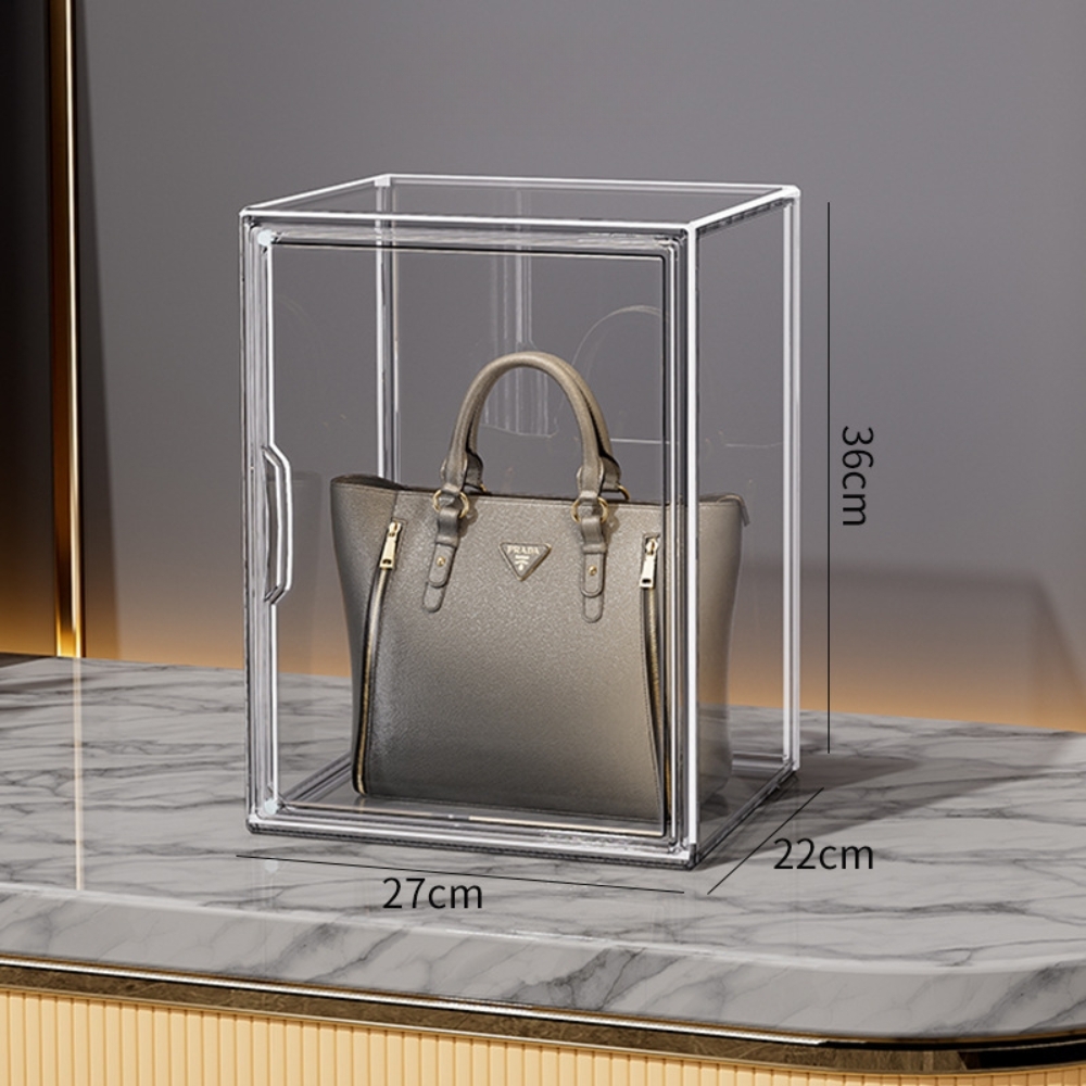 Hộp Meca Trưng Bày Mô Hình Túi Xách Giày – Cao 36cm Dài 27cm Rộng 22cm – Kệ Trưng Bày Trong Suốt Sang Trọng - VAT : MH004- K99-t2-s4