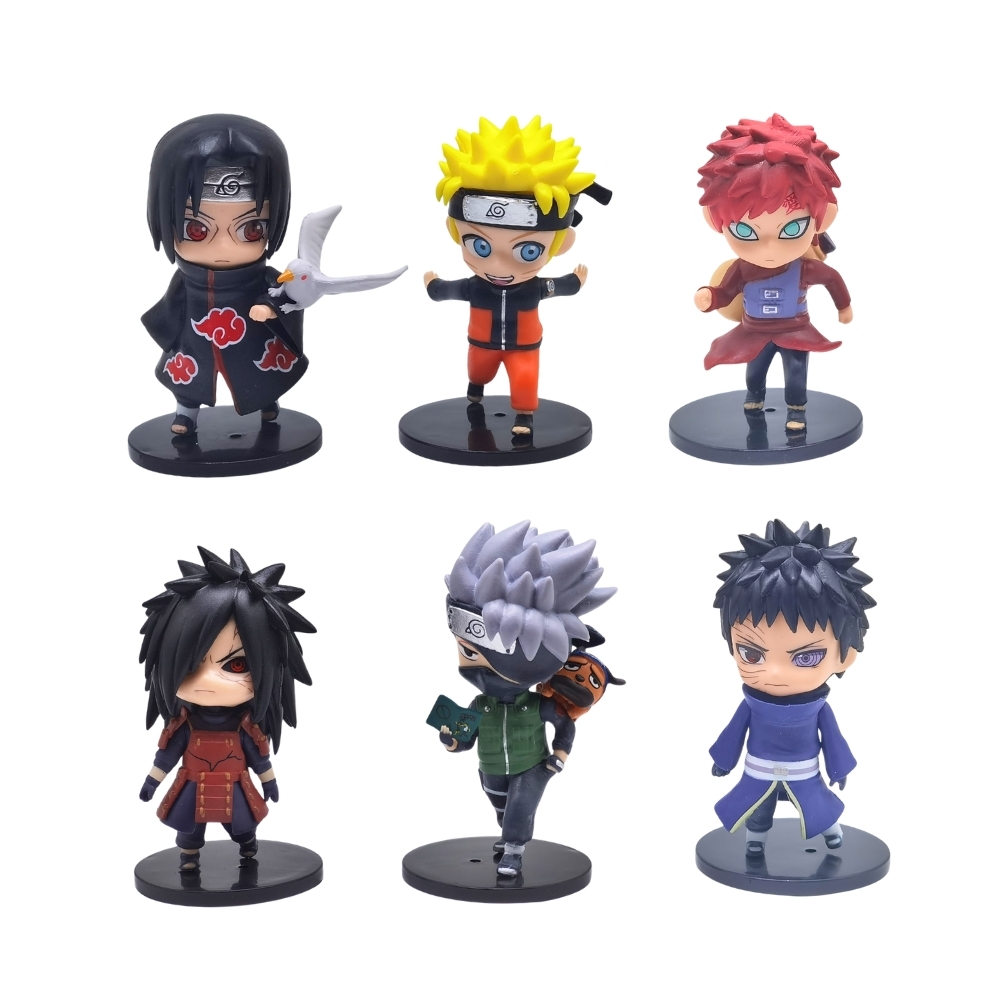 Mô hình Naruto Bộ 6 các nhân vật Naruto - Cao 10cm - nặng 400gram - Figure Naruto - No Box - K3-T2-S9