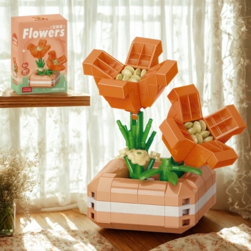 Combo 3 hộp lắp ghép chậu hoa 107pcs. SKU: LG-W1519-03 ( VAT 001-C3-11 ) - K109-T2-S3