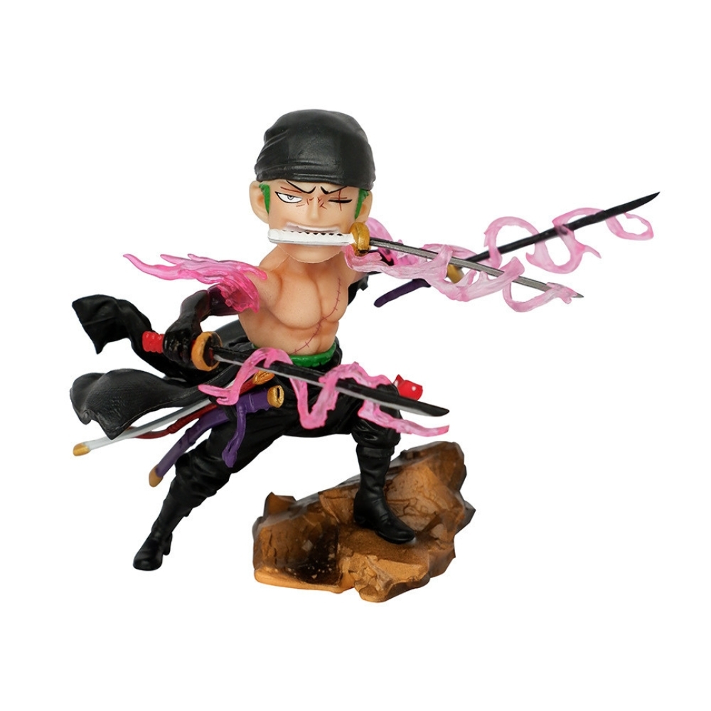 Mô Hình OnePiece Zoro G5 chibi - cao 8cm - nặng 100gram - Hộp Màu - Figure One Piece - (VAT MH001-02) -  K18-T3-S3