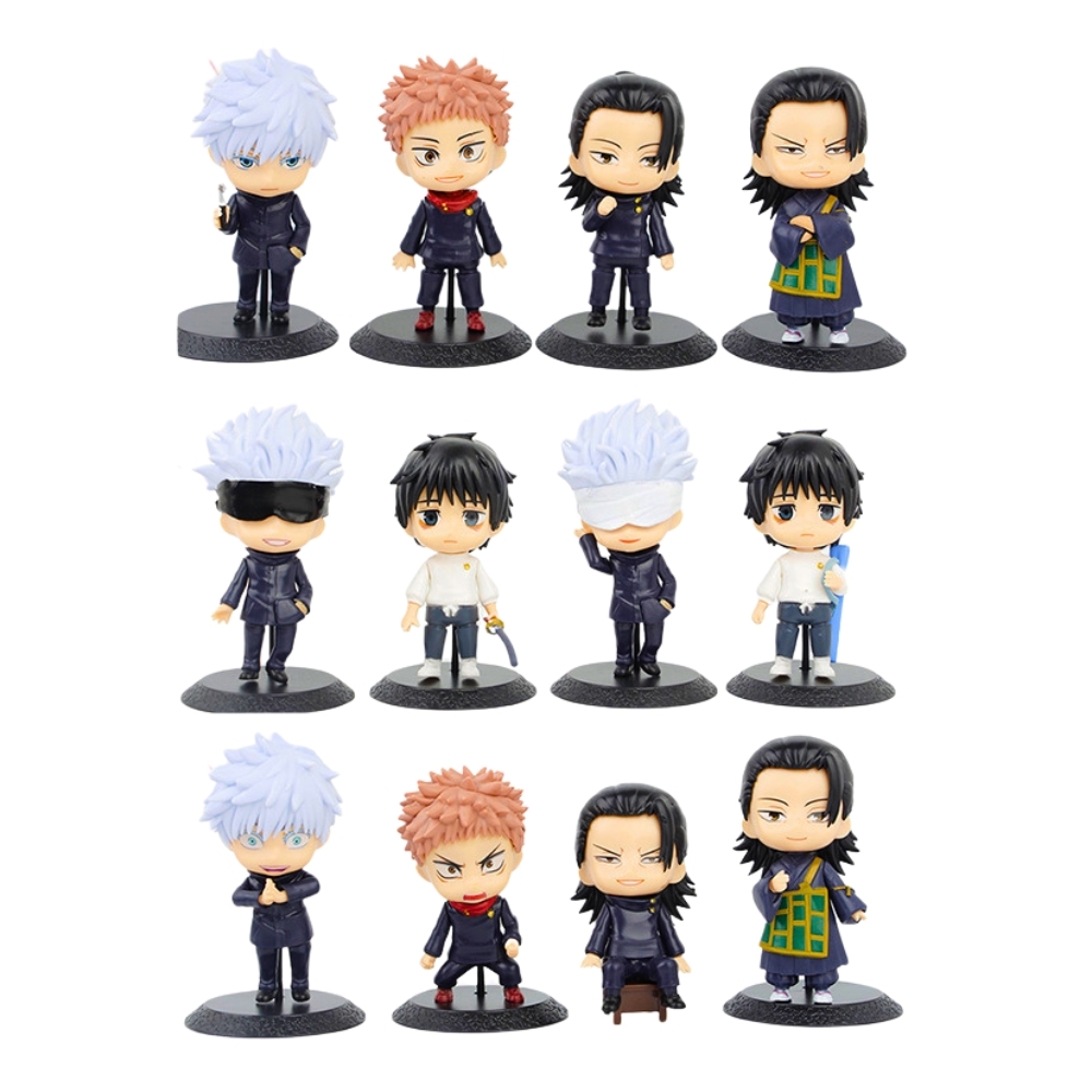 ( Giá 1 con - Bộ 12 con - Đặt Số Lượng 12 )- Mô Hình Jujutsu Kaisen bộ 12 chú thuật hồi chiến - Cao 9-11cm - nặng 800gram - No Box : bọc túi OPP - Figure anime Jujutsu Kaisen -SKU : j13 -  (VAT : G873-78) - K60-T1-S4