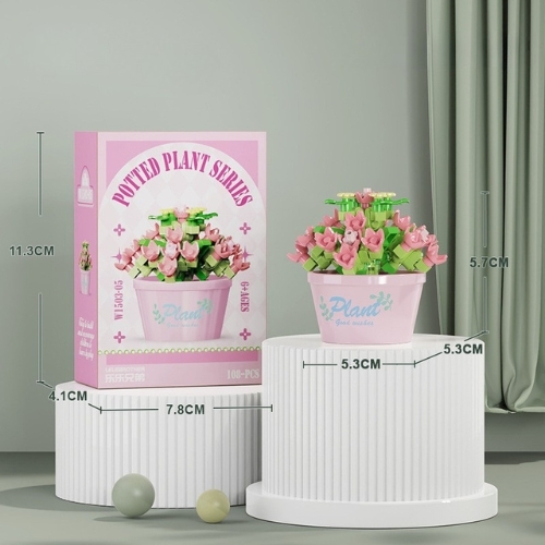 Combo 3 bộ lắp ghép chậu hoa - 108 hạt - Full Box - Sku : LG-W1503-05 ( VAT 001-C3-11 ) - K116-T2-S5