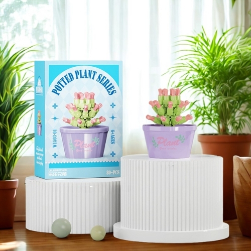 Combo 3 bộ lắp ghép chậu hoa -80 hạt - Full Box - Sku : LG-W1503-1 ( VAT 001-C3-11 ) - K116-T2-S1