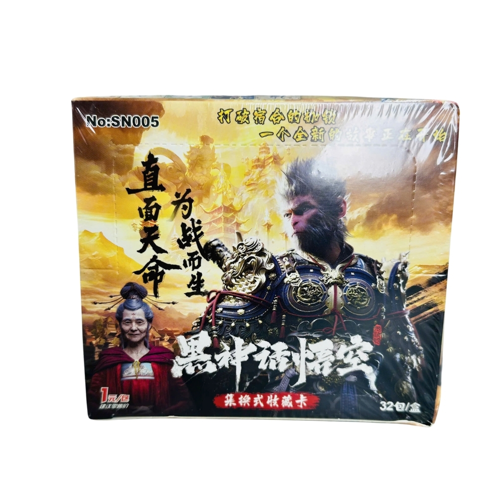 Hộp Pack thẻ wukong bản B - 1 Hộp = 32PACK - Mỗi pack có 5 thẻ- Cao 13cm - rộng 14cm