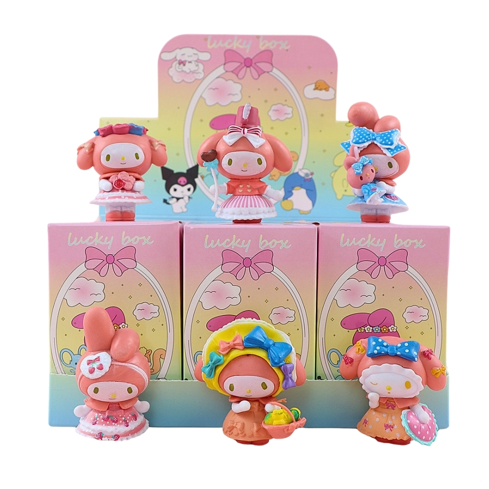 ( Giá 1 con - Bộ 6 con - Đặt Số Lượng 6 ) - Mô hình kuromi bộ 6 kuromi hồng blind box - cao 5 - 6.5cm - Nặng 500gram - Bọc Túi - Hộp Màu - SKU : HM18 ( VAT : G873-79 )  C-1