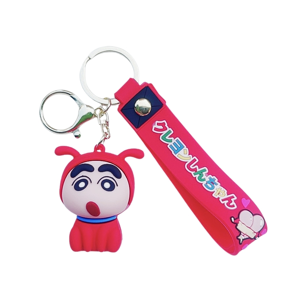 móc khóa shin cosplay chó đỏ - dây dài 11cm mô hình cao 6cm - nặng : 50gram - no box - K79-T2-S9