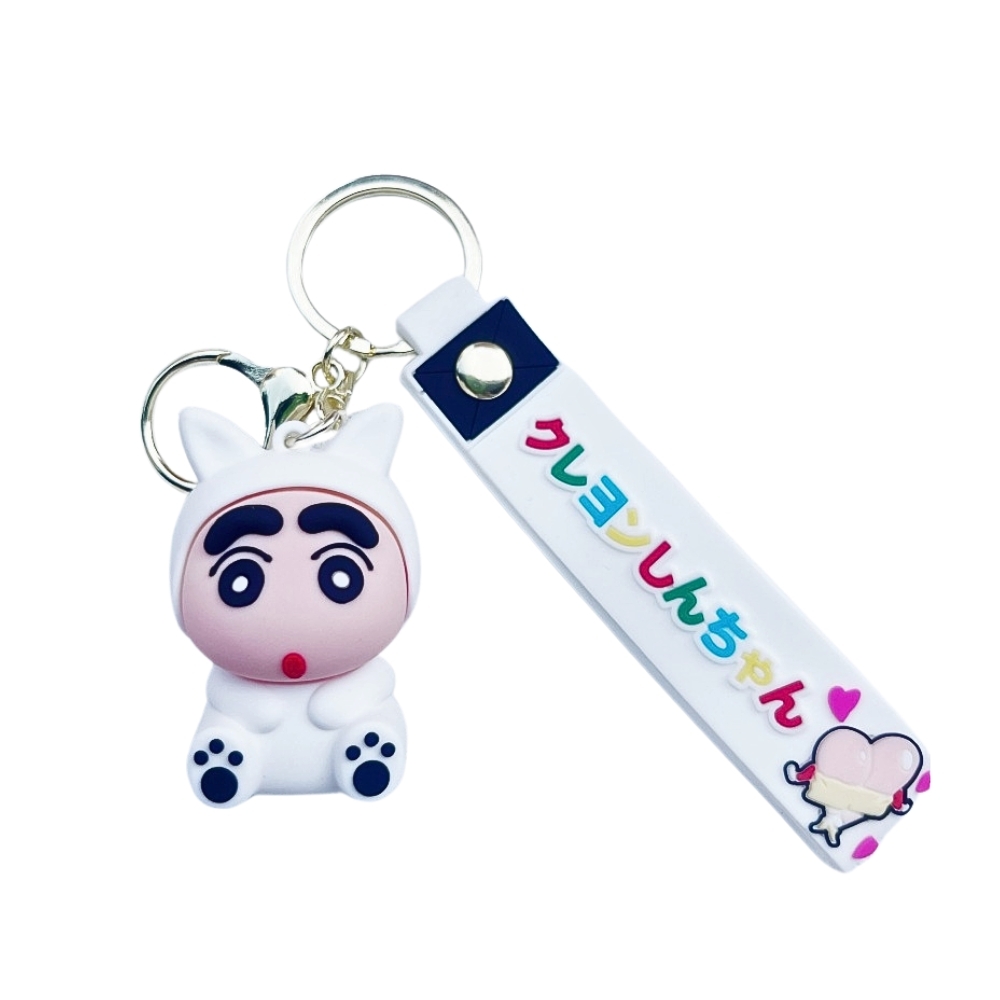 Móc khóa Em bé Trai cosplay chó trắng - dây dài 11cm mô hình cao 6cm - nặng : 50gram - SKU: moc186 - (Vat: MK001) -  K77-T1-S1