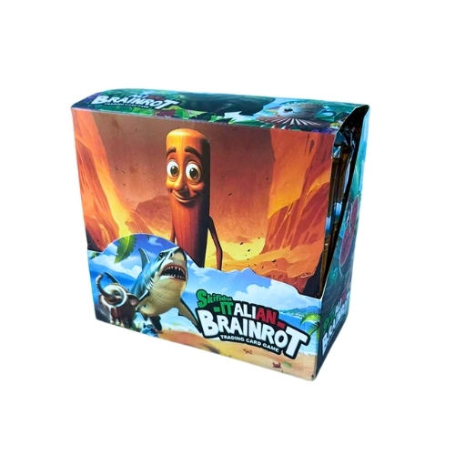 Pack anime Tung Tung Sahur ( 36 Pack 1 hộp - 1 Pack có 8 thẻ ) - dài 13.5cm - cao 12.5cm - Hộp màu  - K30-T2-S4