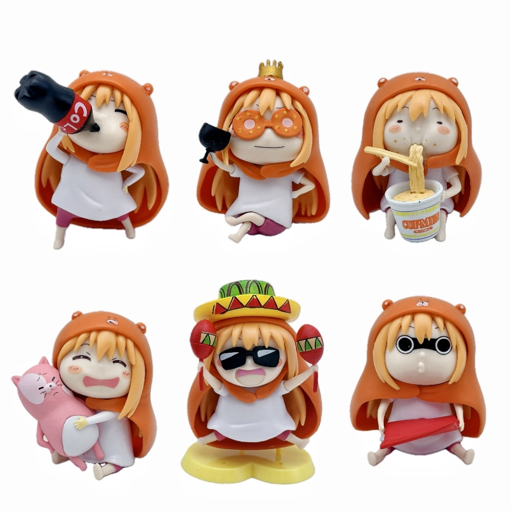 ( Giá 1 con - Bộ 6 con - Đặt Số Lượng 6 ) - Mô hình Umaru Bộ 6 nhân vật Umaru kute - Cao 7.5-9.5cm - nặng 660gram - Figure Umaru - Hộp Màu- (VAT : G873-78) - K33-T2-S2
