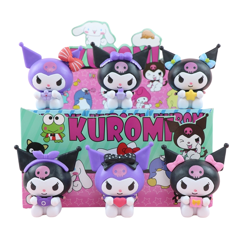 ( Giá 1 con - Bộ 6 con - Đặt Số Lượng 6 ) - Mô hình kuromi Bộ 6 Melody Gemini Pudding Dog Cinnamon Dog Kuromi Blind Box - cao 7cm - Nặng 400gram - Bọc Túi - Hộp Màu - (VAT : G873-78)