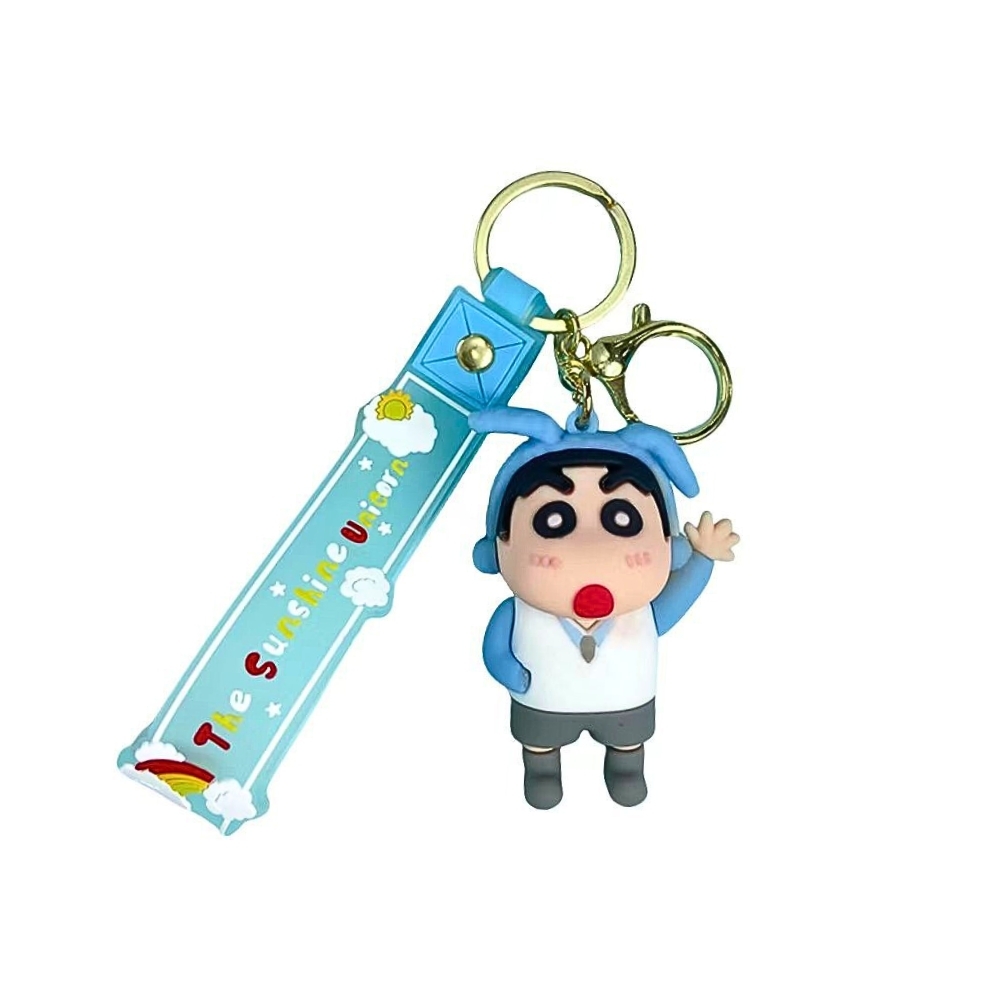móc khóa shin mũ xanh - dây dài 11cm mô hình cao 6cm - nặng : 50gram - no box N3-T3