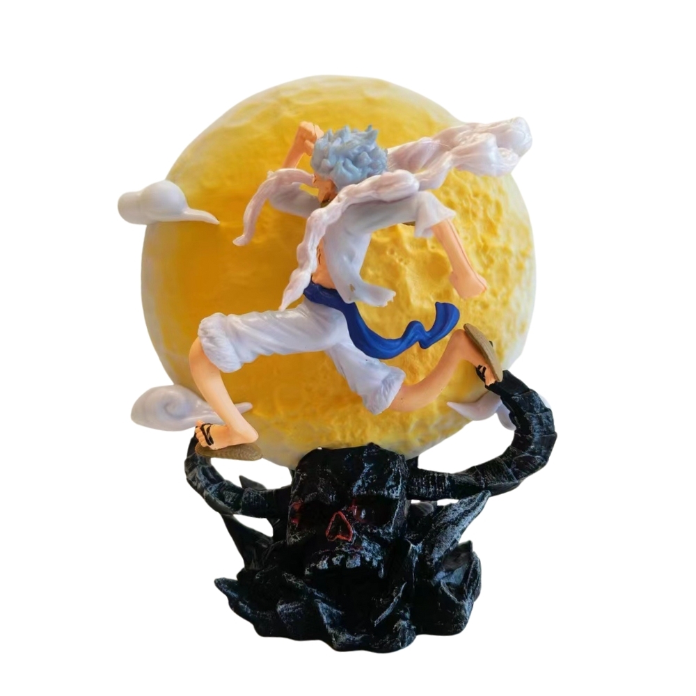 Mô Hình OnePiece Luffy Gear 5 ánh trăng bản nhỏ Bản A - Cao 13.5cm - nặng 125gram - Phụ kiện : có LED , Figure OnePiece - có hộp bìa K15-T1-S5