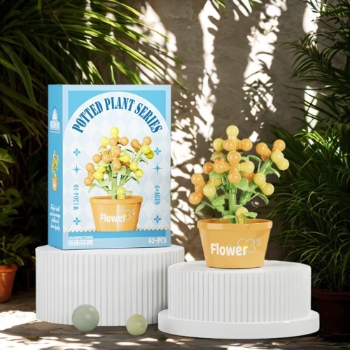 Combo 3 bộ Lắp Ghép Lego hoa mọng nước vàng cam - 63 hạt - Full Box - Sku : LG-W1504-10 - (VAT 001-C3-11) - K115-T2-S10