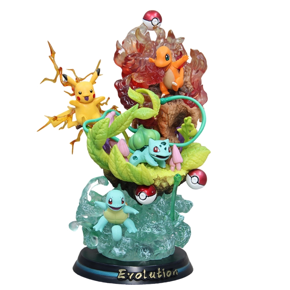 Hàng Cao Cấp -  Mô Hình Pokemon Pikachu , charmander , bulbasaur . squirtle bản cao cấp - Có led Đế - Cao : 26cm - Ngang : 16cm - Nặng : 1.3 kg - Figure pokemon - Full Box - K9-T3-S11