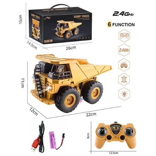Đồ Chơi Xe Oto Điều Khiển Từ Xa 6 Kênh Heavy Industry Seft-Unloading Car- SKU: DK-QH26-02D ( VAT 009-02-100 ) - K90-T4-S8