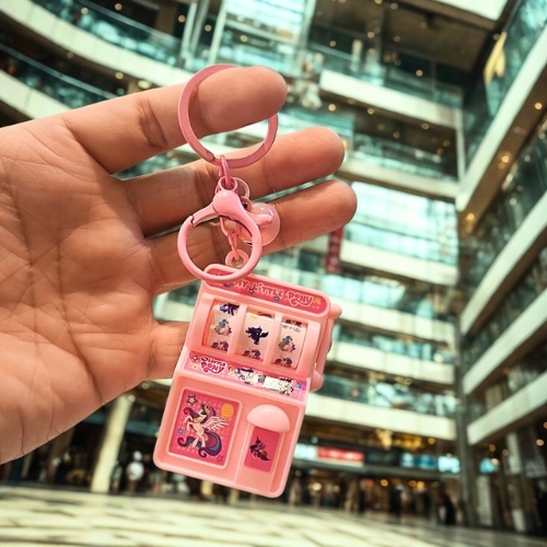 Móc Khóa Máy Quay Thưởng Pingo Kỳ Lân Hồng . Dài 11cm , Rộng 3.5cm - Nặng 50gram - SKU : moc283e