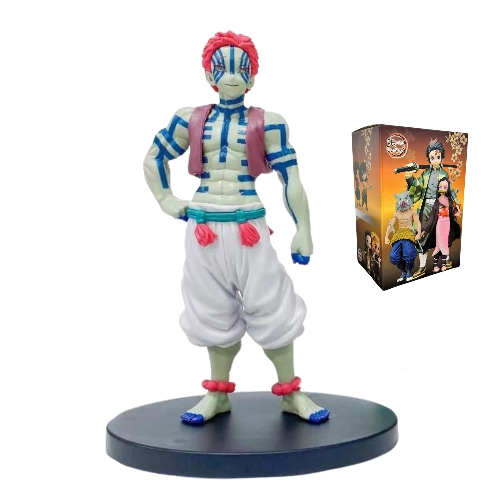 Mô hình Demon Slayer Thượng Tam Akaza - Figure Kimetsu No Yaiba - Vỏ Hộp màu