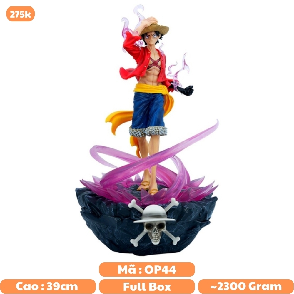 Hàng loại 1 - Mô Hình OnePiece Luffy nika gear 2 dáng đứng siêu ngầu cao 39cm nặng 2300g , Figure OnePiece - có vỏ hộp màu -K16-T4-S1,S2 (G-10)