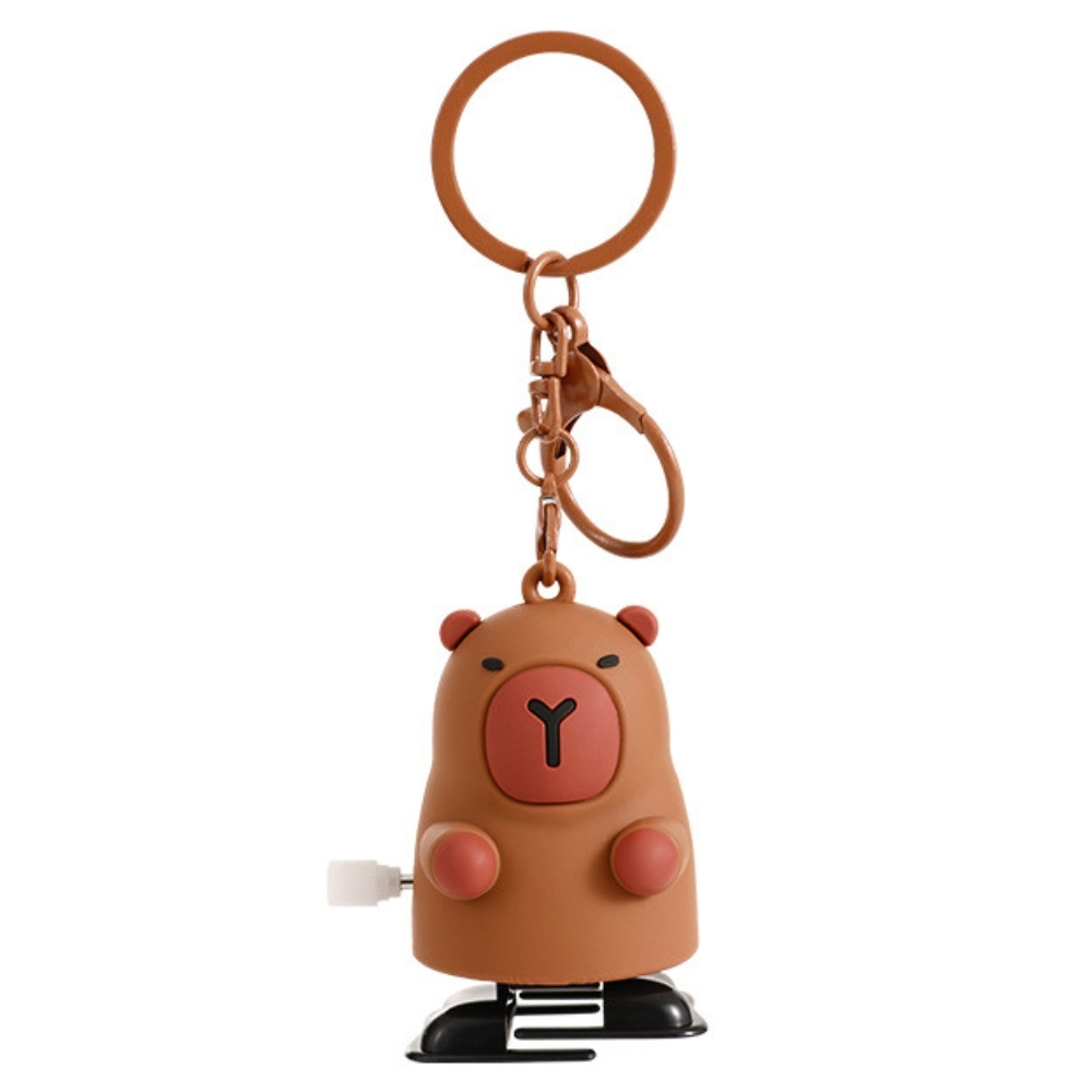 móc khóa capy bara vặn cót nâu -  Mô Hình Cao : 6cm - Nặng : 50gram - No Box : bọc túi OPP N3-K62-T1- S2