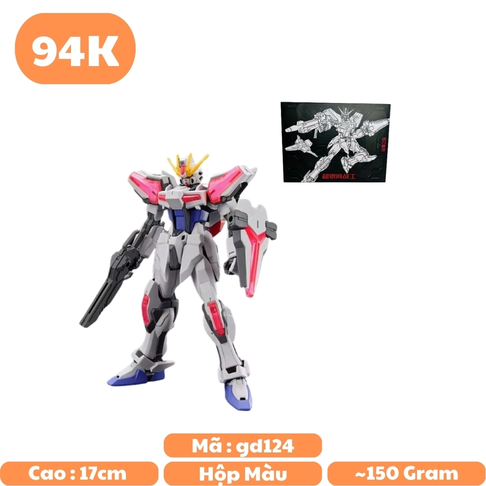 Mô hình Gundam HG 1/144 D888 Trắng hồng Cao 17cm - nặng 150gram - Figure Gundam - Có hộp màu SKU : D888 N1-K18-T3-S1