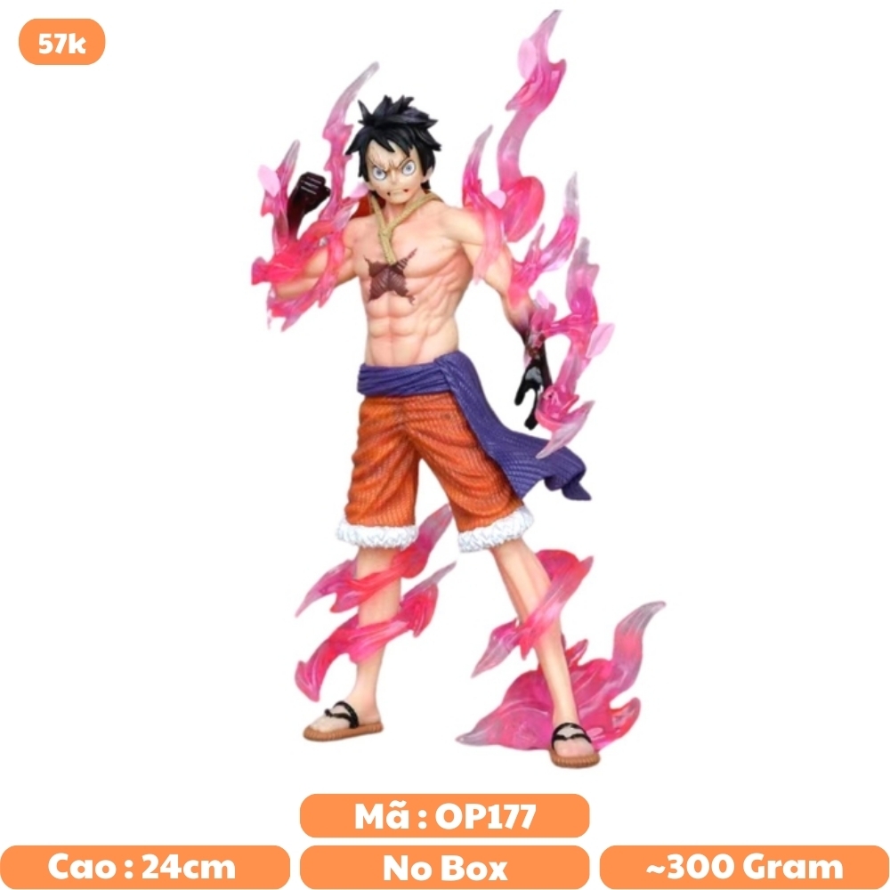 Mô hình OnePiece Luffy Haki hoa anh đào dáng đứng - Cao 24cm - ngang 11cm - nặng 180gram - Figure One Piece - No Box - K26-T1-S1