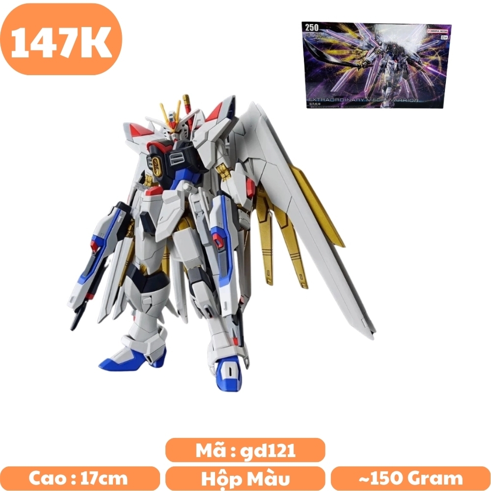 Mô hình lắp ráp HGCE HG Mighty Strike Freedom Gundam - Cao 17cm - nặng 150gram - Figure Gundam - Có hộp màu SKU : 250 - N1-K11-T3-S1