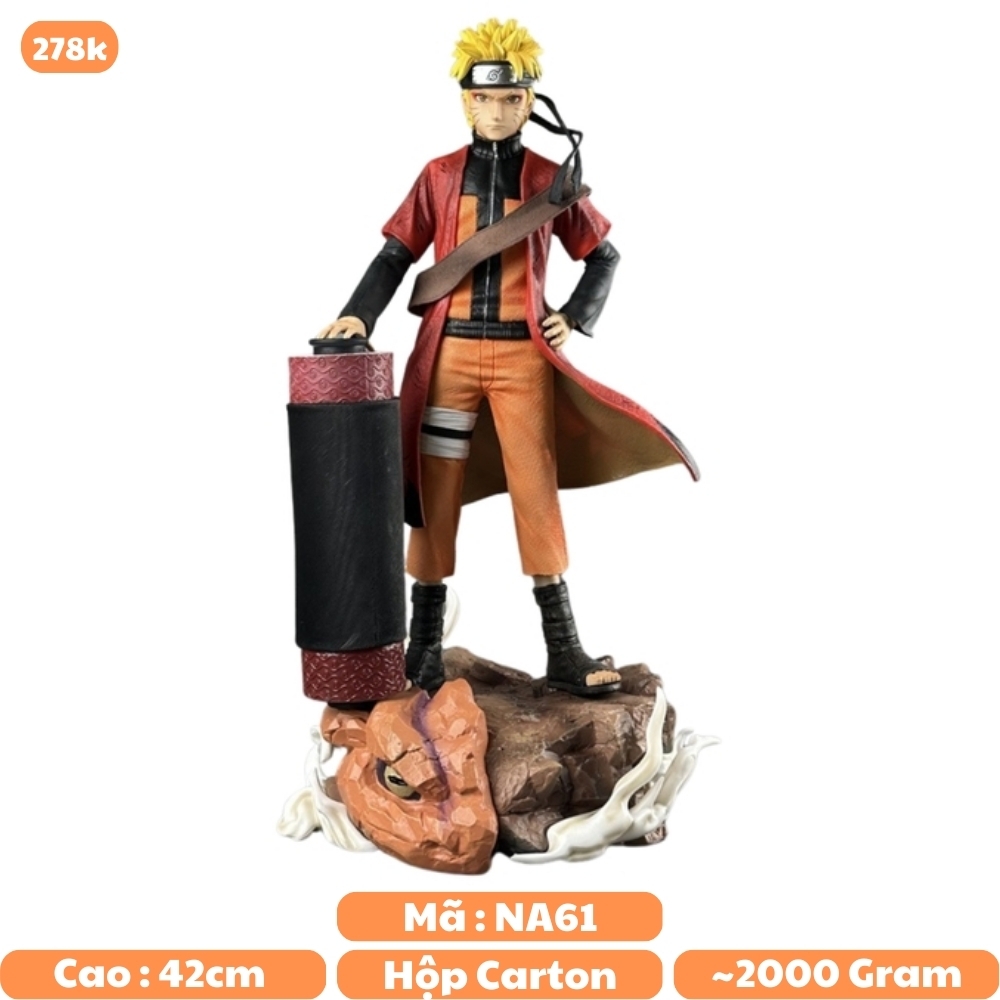 Mô Hình Naruto dáng đứng siêu ngầu có base cao - 42cm - Nặng - 2000gram - Figure Naruto - Box xốp Hộp carton - N3-T5