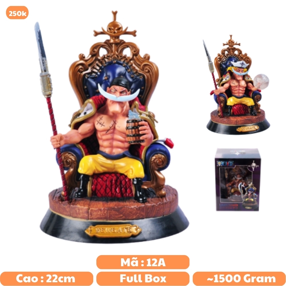 Mô hình đồ chơi - Tứ Hoàng Râu Trắng  ngồi ghế - One Piece - Có Hộp Màu - N3-T5