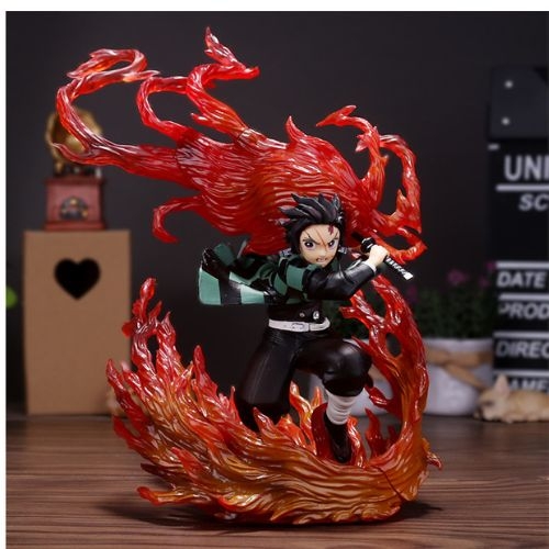 Mô hình đồ chơi - Kamado Tanjirou trạng thái chiến đấu - hiệu ứng kiếm lửa -  Kimetsu No Yaiba - Có Hộp Màu - N1-K37-T4-S10 (N5)