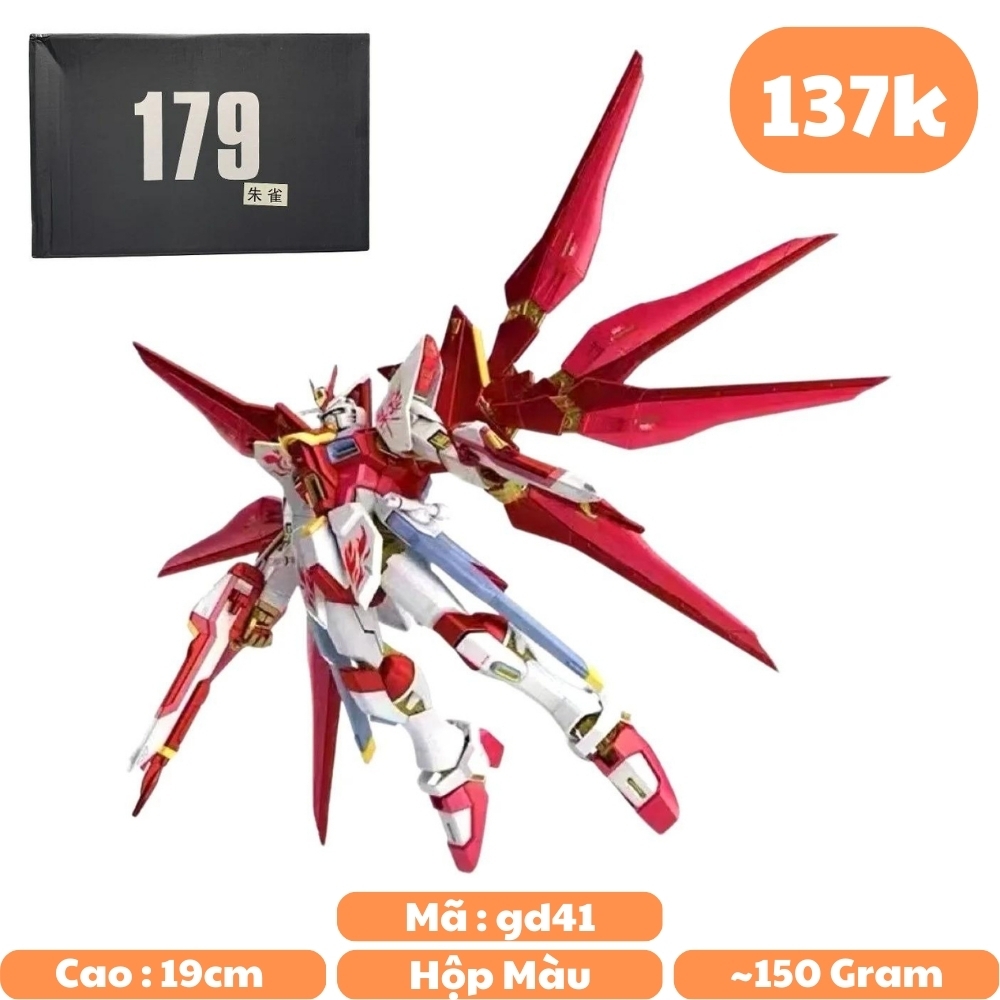 Mô hình GundamXG Gundam Freedom Đỏ SKU : 6603A  - Cao 19cm - nặng 150gram - Hộp Đen - N1-K11-T3-S3