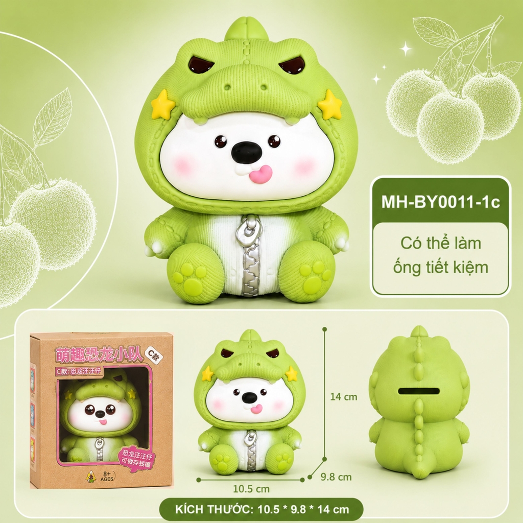 Mô Hình Các Con Vật Cosplay Khủng Long size nhỏ KT 10.5*9.8*14 cm - SKU : MH-BY0011-1 - ( VAT : MH003 )