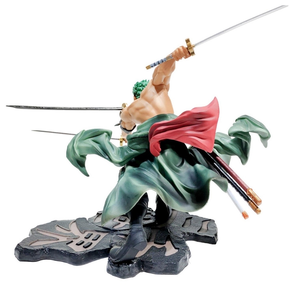 Mô hình One Piece Zoro 3000 thế giới có 2 đầu 3 vòng hắc kiếm - Loại có box nhựa - hộp màu  -  One Piece - Có Hộp Màu