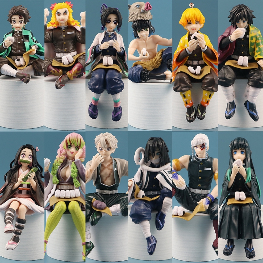 Mô Hình Kimetsu No Yaiba Giyuu dáng ngồi cao 15cm - Figure Thanh gươm diệt quỷ - Có Vỏ Hộp màu