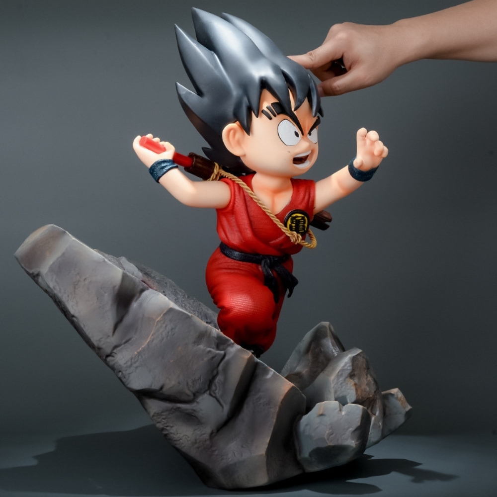 Mô hình DragonBall Goku Kid đứng siêu to khổng lồ - Cao 44cm - rộng 36cm - nặng 3kg5 - Phụ kiện : đế Kẹp chân - Dragon Ball - Có hộp xốp + box bìa - N1-K39-T5-S2