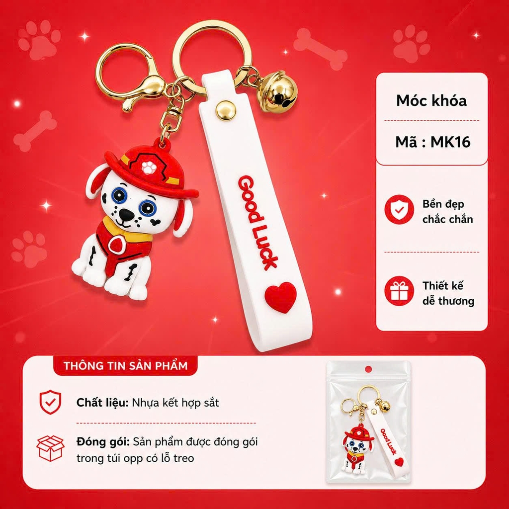 Móc khóa chó cứu hộ - SKU : mk16 - (VAT: MK001-5)